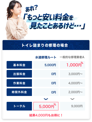 あれ?「もっと安い料金を見たことあるけど・・・」
